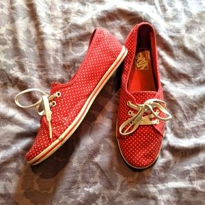 Vans red polka dot Surfsiders